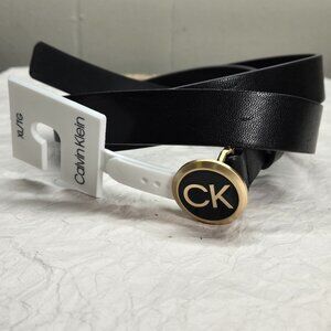 Women’s XL TG ~ Calvin Klein Belt ~ Black Synthetic Leather ~